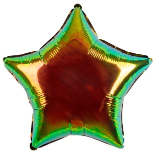 Шар (18''/46 см) Звезда, (надув воздухом), Фантом, Хамелеон, 1 шт. в уп.